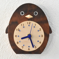 お部屋を楽しくするかわいいペンギンの掛け時計 2枚目の画像
