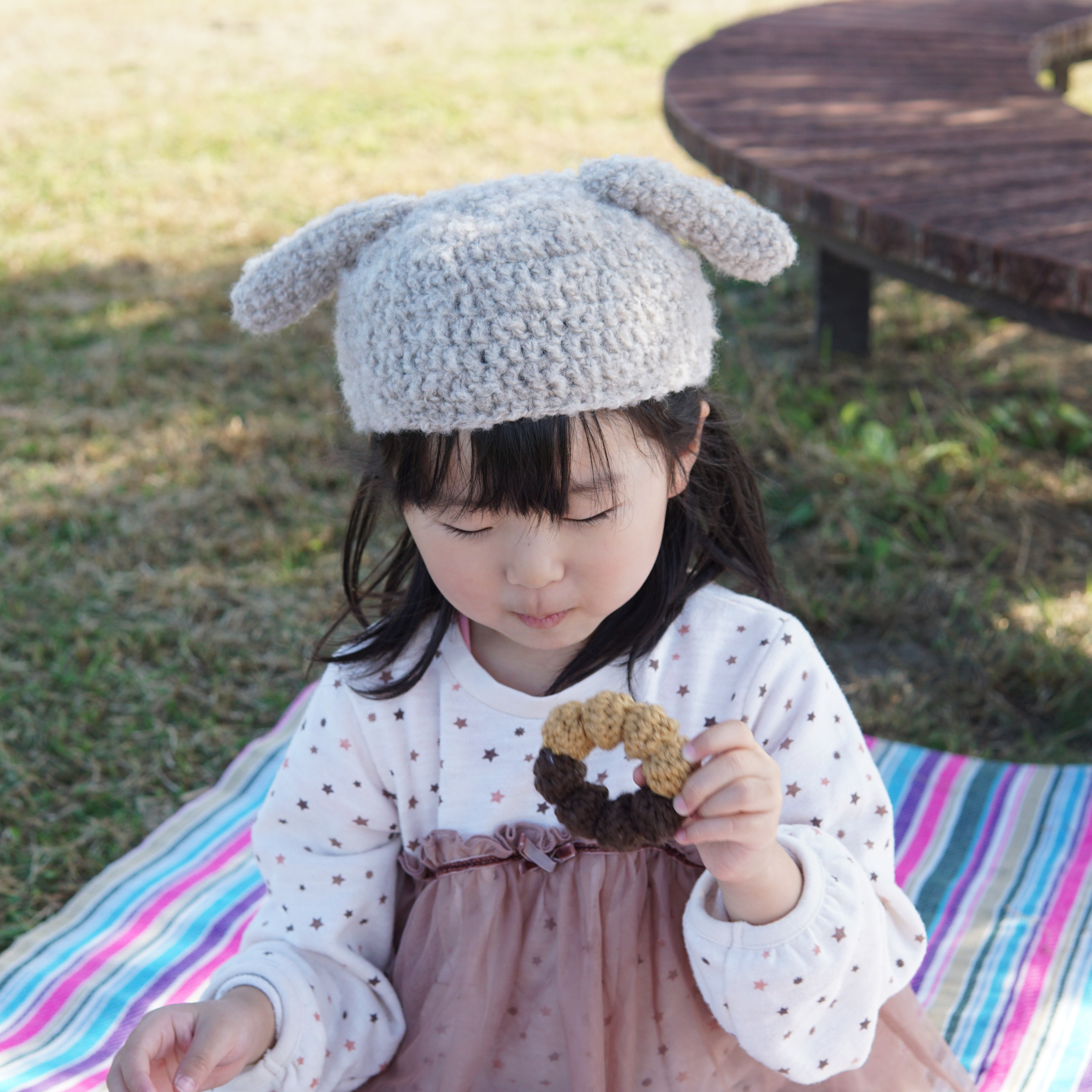 ハンドメイド キッズ　aika様 うさみみチュニック ベビー