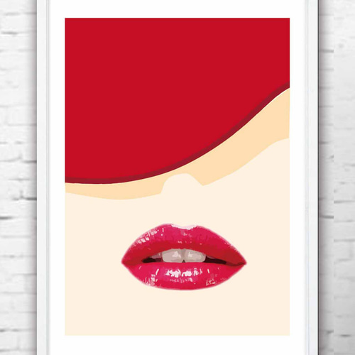 ヒップホップアートポスター 赤 Vivid ファッション おしゃれ 赤 送料無料 アート アートポスター