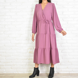 Cachecourt層疊連衣裙&lt;粉紫色&gt; 第4張的照片