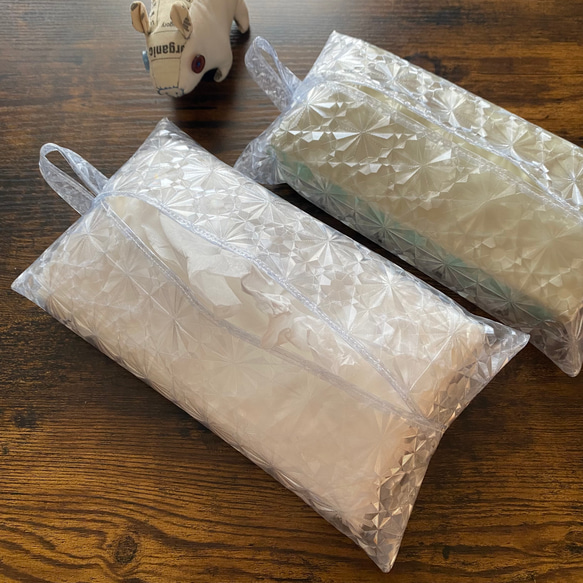 ティッシュカバー箱なしタイプ専用〈大きめサイズ〉【クリスタル