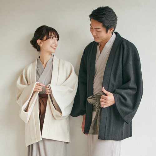 Creema限定】【 羽織ガウン ×2 】「お揃い羽織であったか旅館気分」2