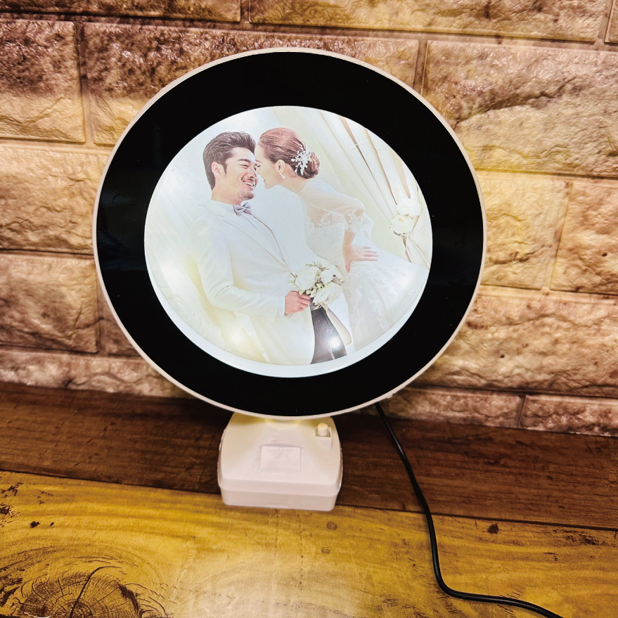 LINEで簡単【名入れ 写真入り LEDマジックミラー】 ギフト プレゼント 誕生日 記念日 寝室 ベッドルーム インテ｜詳細画像