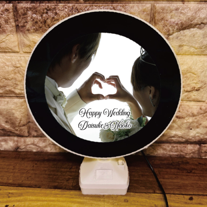 LINEで簡単【名入れ 写真入り LEDマジックミラー】 ギフト プレゼント 誕生日 記念日 寝室 ベッドルーム インテ｜詳細画像