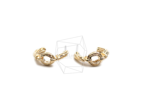 ERG-2246-G【2個入り】ラウンドピアス,Round Post Earring/15.2mm X 19.6mm 1枚目の画像