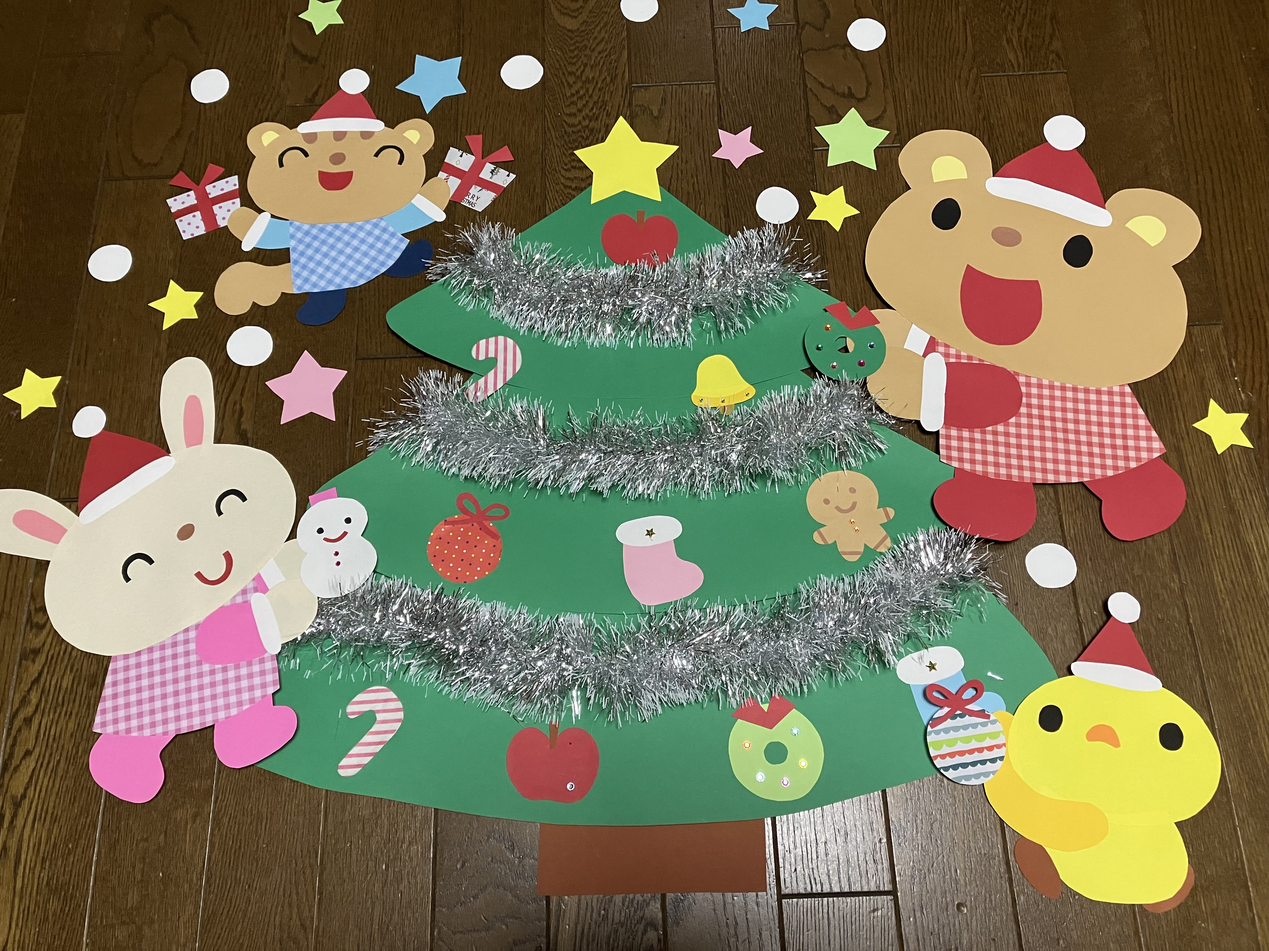 特大壁面飾り クリスマスツリーを飾ろう！② 冬 幼稚園保育園施設 ...