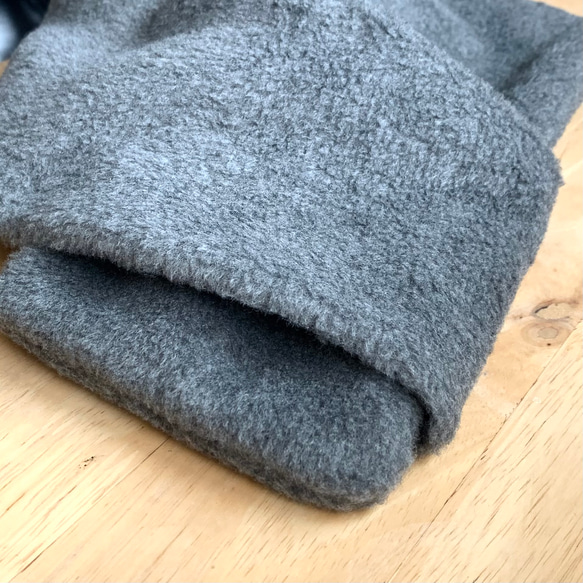 ◆特別価格!◆「シンプルが良い。」大人の上質&暖かフリース コンパクトマフラー(GRAY) 3枚目の画像