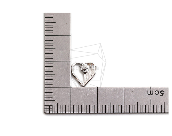ERG-2250-R【2個入り】ハートピアス/Heart  Ear Post/ 9.4mm x 9.7mm 5枚目の画像