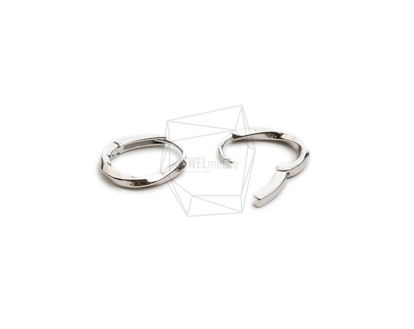 ERG-2253-R [2 pieces] 圓形一觸式耳環,圓形一觸式耳環 第3張的照片