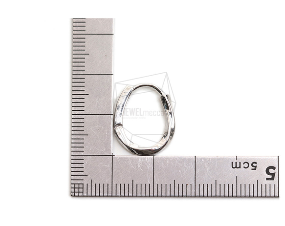 ERG-2253-R [2 pieces] 圓形一觸式耳環,圓形一觸式耳環 第5張的照片