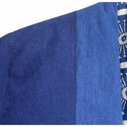 日系藍染復古パッチワーク刺子綿道袍つぎはぎゆったり秋冬綿衣加綿外套 14枚目の画像