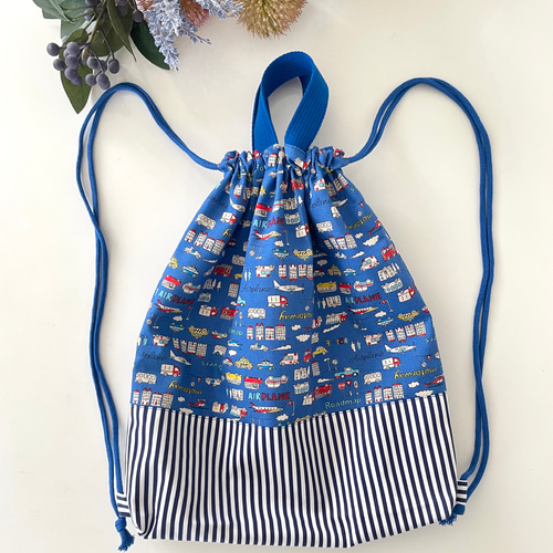 現品 3日以内発送】小さな乗り物大集合 レッスンバッグ3点セット