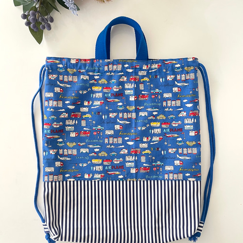 現品 3日以内発送】小さな乗り物大集合 レッスンバッグ3点セット