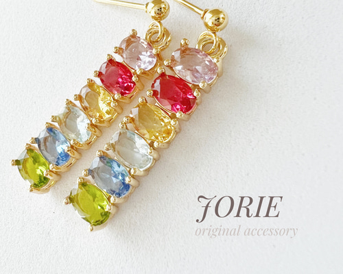 ALL BLUES☆Strawイヤリング ペア シルバー【関税送料込】 Color Pearl 3way Blue Earring / Single（504208）|men（メンズ