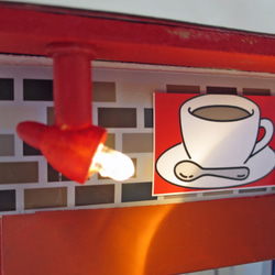 「電飾カフェ」　P　完成モデル　ジオラマ　ミニチュア　プレゼント　 8枚目の画像