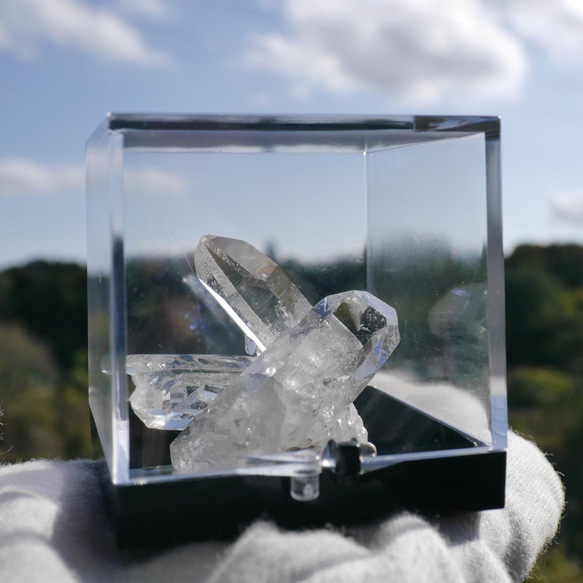 天然石 約26g ケース高さ約52mm 水晶クラスター(ゼカ・デ・ソウザ産)ラベル付き[zqkit-221123-06] 11枚目の画像