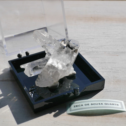 天然石 約26g ケース高さ約52mm 水晶クラスター(ゼカ・デ・ソウザ産)ラベル付き[zqkit-221123-06] 2枚目の画像