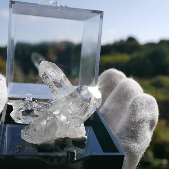天然石 約26g ケース高さ約52mm 水晶クラスター(ゼカ・デ・ソウザ産)ラベル付き[zqkit-221123-06] 13枚目の画像