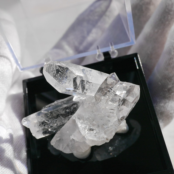 天然石 約26g ケース高さ約52mm 水晶クラスター(ゼカ・デ・ソウザ産)ラベル付き[zqkit-221123-06] 14枚目の画像