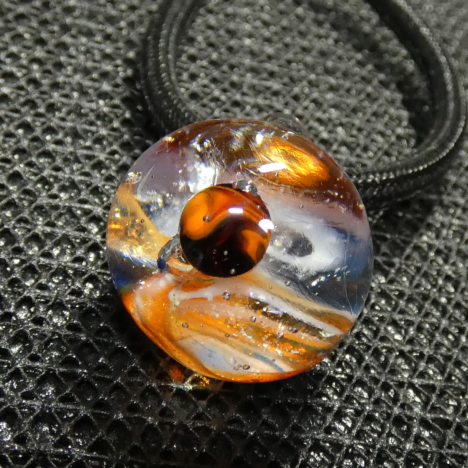 神経細胞の中の球体、ＮＯ.1（ガラス、トンボ玉、ペンダント）