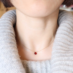 Birthstone necklace Garnet (1月) 4枚目の画像