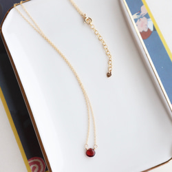 Birthstone necklace Garnet (1月) 1枚目の画像