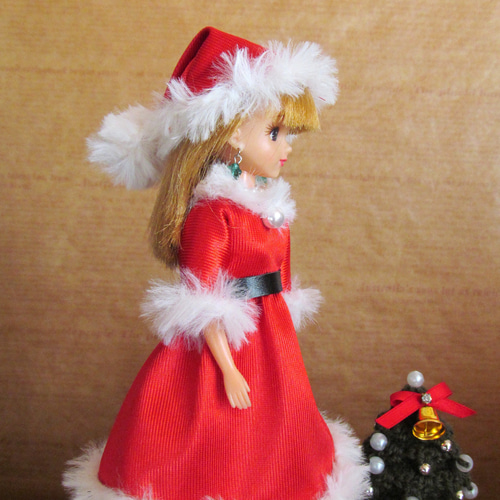 リカちゃんのお洋服＊＊クリスマス＊サンタクロース＊ワンピース