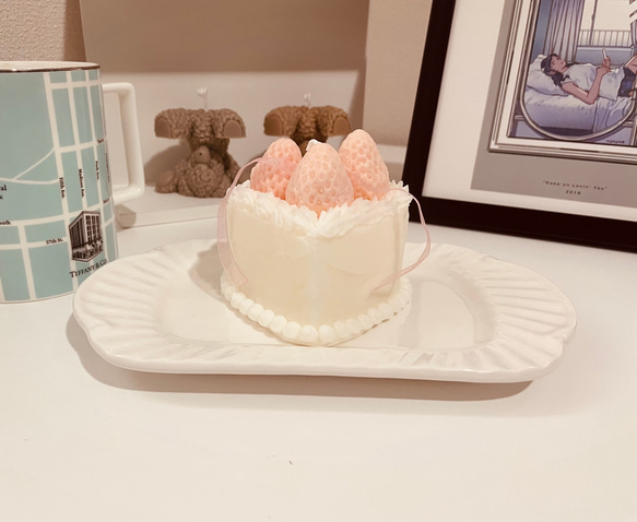 【sweet cake candle】 結婚式のウェルカムスペース 誕生日ケーキ 出産祝い 結婚祝い バースデーケーキ 2枚目の画像