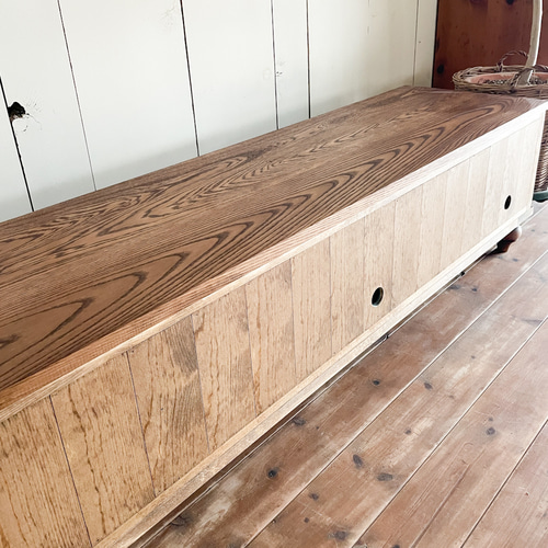 おしゃれ かわいい フランスアンティークテレビボード（グレー） 英国