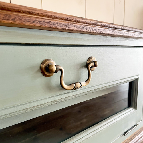 おしゃれ かわいい フランスアンティークテレビボード（グレー） 英国