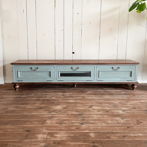 おしゃれ かわいい フランスアンティークテレビボード（グレー） 英国