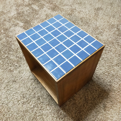 サイズオーダー可】＊受注生産＊ タイルキューブテーブル サイド