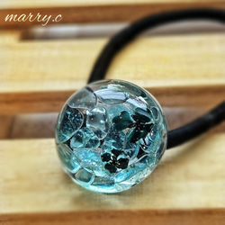 ペリドット入り～*あめ玉ヘアゴムmarry.c's handmadeaccessory
