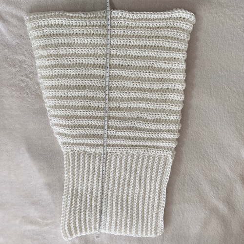 バラクラバ ホワイト 手編み フード付きネックウォーマー 男女兼用