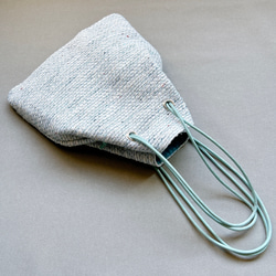 【一点もの】リントン社シャネルツィードの巾着バッグ 2枚目の画像