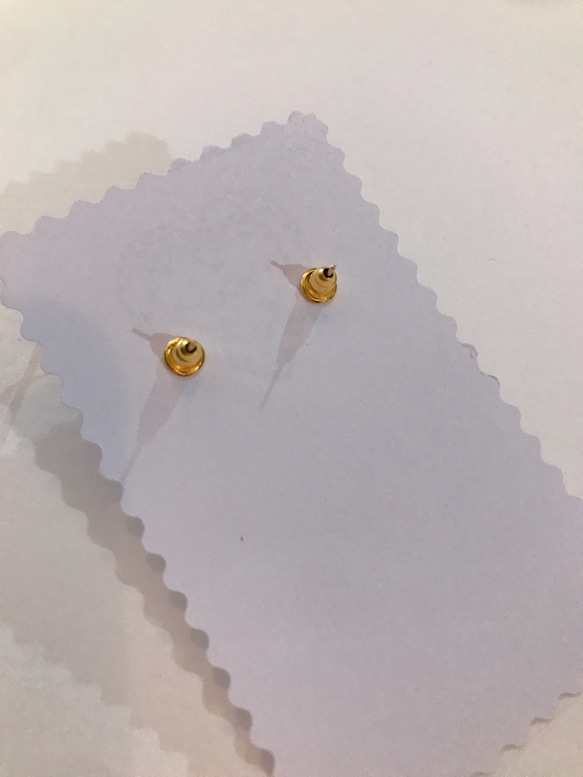 goldframe stick pierced earrings (K18GF)blue 12枚目の画像