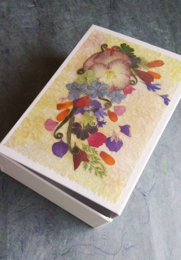 和紙と押し花のデコレーションシール　ステッカー　フラワーシール　フラワーステッカー 7枚目の画像