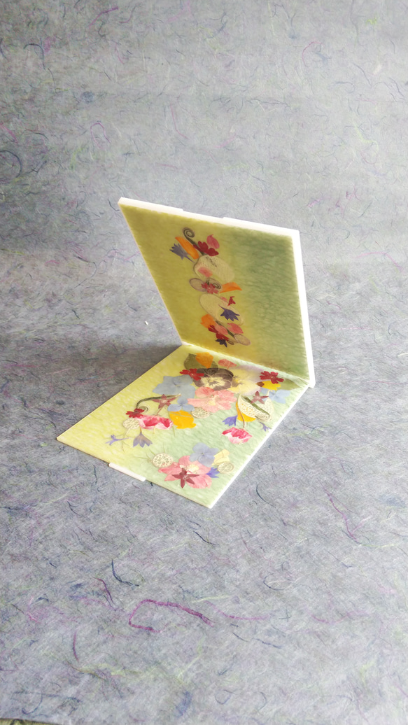 和紙と押し花のデコレーションシール　ステッカー　フラワーシール　フラワーステッカー 5枚目の画像