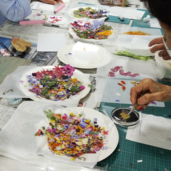 和紙と押し花のデコレーションシール　ステッカー　フラワーシール　フラワーステッカー 17枚目の画像