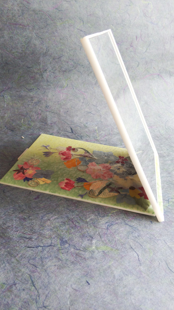 和紙と押し花のデコレーションシール　ステッカー　フラワーシール　フラワーステッカー 4枚目の画像