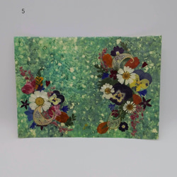 和紙と押し花のデコレーションシール　ステッカー　フラワーシール　フラワーステッカー 14枚目の画像