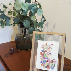 和紙と押し花のデコレーションシール　ステッカー　フラワーシール　フラワーステッカー 8枚目の画像