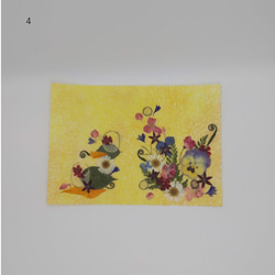 和紙と押し花のデコレーションシール　ステッカー　フラワーシール　フラワーステッカー 13枚目の画像
