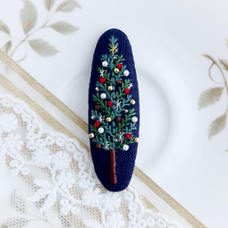 大人可愛い ミモザ刺繍パッチンピン ミモザパッチン留め ヘアピン