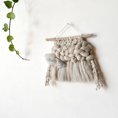 SALE!!! 【一点もの】流木 ウィービングタペストリー『warm gray, m