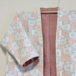 Creema限定　着物生地を使ったリバーシブルでも着れる半纏です。表は絹、裏は綿生地です。両方楽しめます。贈り物に! 7枚目の画像