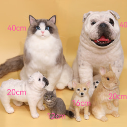 【オーダーメイドペット】羊毛フェルト、うちの子　猫ぬいぐるみ、フェルト猫、羊毛猫、肖像画、犬猫人形 プレゼントやギフトに 8枚目の画像