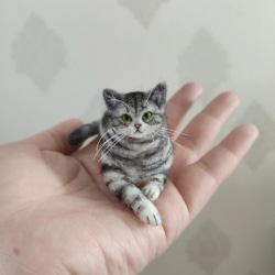 オーダーメイドペット】羊毛フェルト、うちの子 猫ぬいぐるみ