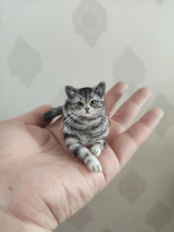 オーダーメイドペット】羊毛フェルト、うちの子 猫ぬいぐるみ
