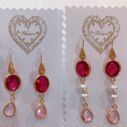 babypinkdrop princess pierced earrings(K18GF) rubyred 14枚目の画像